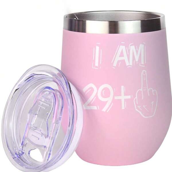 1pc 30th/40th Birthday Women, 40th Birthday Gifts, Stainless Steel Wine Glass Gifts 40th Birthday Wife, Birthday Gifts