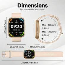SIMSONLAB 1,83 Zoll HD Großbildschirm Smartwatch für Damen und Herren, 100+ Sportmodi, IP68 wasserdicht, 24-Stunden-Aufzeichnung, intelligenter Sprachassistent, individuelle Zifferblätter, Musiksteuerung, Fotosteuerung, Mobilfunkpositionierung