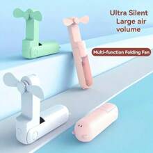 Mini ventilateur portable, rechargeable USB 3 vitesses réglables, ventilateur à main pliable pour les cils pour les filles et les femmes, pour les voyages et l'extérieur