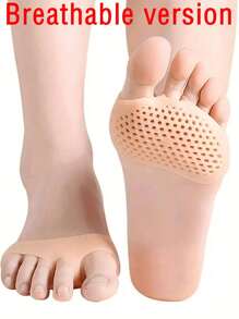 1Pair Unisex White Honeycomb Breathable Silicone Foot Protector Anti-Friction Cushion Pads,Silicone Forefoot Pad Half Insole, Breathable & Elastic Insoles,Anti-Wear Foot Cushions, Forefoot Cushioning Shoe Supports For Women And Men,Toe Separator,Foot Care,Outdoor,Travel,Travel Accessories,Heels,Toe Protector