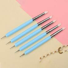 4pcs/5pcs/9pcs Silicone & Stainless Steel Clay Sculpting Tools, Clay Modeling & Sculpting Brushes For Embellishing, Imprinting, Nail Art, Polymer Clay