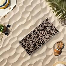 1 pezzo Asciugamano da spiaggia ultra morbido con stampa leopardata - resistente alla sabbia, leggero, in tessuto misto poliestere ad asciugatura rapida - ideale per nuotare, campeggiare, viaggiare e attività all'aperto - perfetto per vacanze, compleanni, anniversari o come accessorio essenziale, Asciugamano da spiaggia | Disegno stampa leopardata | Tessuto ad asciugatura rapida, adatto per spiaggia, piscina, vacanze estive, bagno, decorazione di casa e articoli da spiaggia essenziali