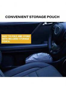 1PC Car Silver Foldable Sunshade For Summer Small Cars Car Windshield Sunshade Folding Barrier - one-size - View 7