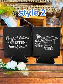 A Personalized Can Cooler Fun Birthday Graduation Gift Graduation Season Carnival Wedding Birthday Bachelor Party Beverage Cup Holder A Variety Of Styles To Choose From - Multicolor - View 13