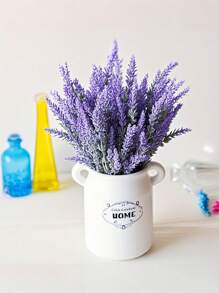 10pcs Artificial Lavender Flowers Bouquet, Purple Fake Plastic Lavender Flowers For Wedding Decor, Tabletop Centerpiece, DIY, Christmas, Spring Home Decor