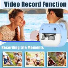 Instant Print Camera For Adult Leisure Toys, Christmas Birthday Gifts For Girls Boys, HD Digital Video Cameras For Adult, Portable Toy (1300mAh Rechargeable Battery)For Holidays, Christmas, Halloween, Birthday Parties & Special Occasions