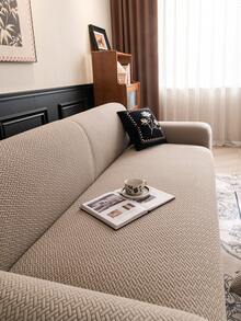 1 件 3D 沙发套，多功能全覆盖沙发保护套，纯色几何图案设计，适合沙发节日装饰，高弹力一体式沙发套，适合所有季节 - 棕色 - 查看 6