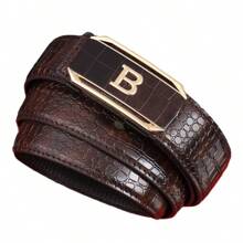 Curea bărbătească cu cataramă automată, stil casual, curea medie din piele PU, curea la modă, design clasic cu litere, vară, casual pentru școală, afaceri, cadou pentru iubit, soț, tată, tată, bărbați, purtare zilnică, modă, adolescenți, exterior, vacanță, atletic, călătorii, stradă, boho, vintage, toamnă, toamnă, Halloween