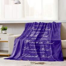 Healing Throw Blanket With Inspirational Thoughts And Prayers- Religious Soft Inspirational Blankets And Throws, Perfect Caring Gift For Men & Women, Purple, 50x60 Inch - Purple - View 4