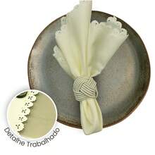 08 Pieces 40cm X 40cm Oxford Straw Table Napkin - Beige - View 4