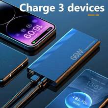 NetHong Banco de energía de 20000 mAh, cargador rápido, 2 USB, batería externa para Apple y Sam sung