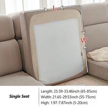 1 vỏ bọc ghế sofa co giãn màu trơn, vỏ đệm ghế sofa polyester hiện đại cho phòng khách - Màu Xám nhạt - Xem 16