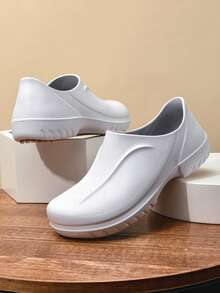 Chef Shoes For Both Men , Anti Slip And Waterproof, Kitchen Specific Oil Resistant Shoes, Wear-Resistant, Hotel Kitchen, Food Factory, Hospital Work Shoes - White - View 5