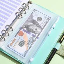 A6 PU 皮革活页夹 6 孔笔记本，时尚设计，个人笔记本活页夹封面，可用于现金预算存储外壳、相册外壳、返校、学校用品