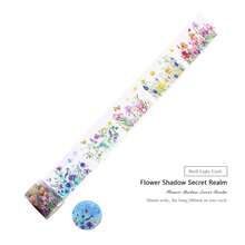 1 卷 2 米植物花卉形状和纸胶带，创意美学贴纸，DIY 装饰粘贴工艺品材料，节日礼物，个性化剪贴簿学校文具返校