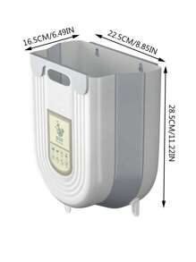 Papelera plegable de 6 L/10 L con soporte de pared, contenedor para bolsa de basura, de plástico, colgante, para cocina, baño, camping, autocaravana, hogar, coche, de gran capacidad, fácil de limpiar