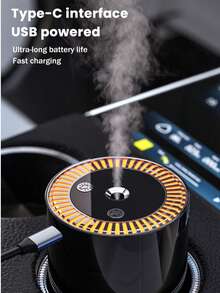 Rechargeable Car Freshener Air Diffuser Car Aromatherapy Machine Air Outlet Freshener Auto Electric Aroma Smell Home Car Air Freshener Desktop Small Household Portable Atomizer With Starry Sky Light Empty Bottle Interior Accessory