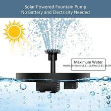 1pc Round Solar Powered Fountain, Outdoor Birdpath Water Fountain, Floating Garden Fountain Water Pump, Suitable For Spring, Summer, Fall, No Battery Required, Works Under Sunlight