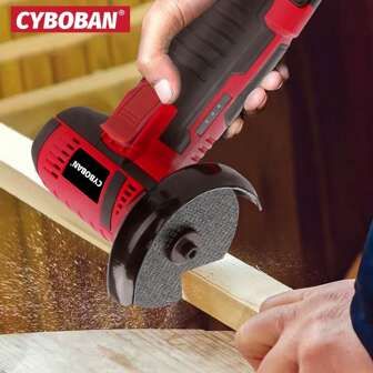 CYBOBAN Elektrisch Gereedschap, 12V Micro Haakse Slijper, Oplaadbare Lithium Micro Haakse Slijper, 2,0Ah Lithium Accu met Grote Capaciteit, 1,3A Lader, Sneller Opladen, Lichtgewicht Machine, Geluidsarm, 6 3-inch Slijpschijven Gratis. Multifunctionele Integratie van Roestverwijdering, Snijden en Polijsten. Geschikt voor Reparaties aan Huis.