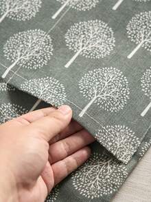 1 pieza Cubierta para horno de microondas con estampado de árbol estilo estadounidense, delantal para horno, cubierta protectora para refrigerador y lavadora, artículos para el hogar - Multicolor - Ver 8