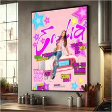 1 件可选框架海报墙艺术流行歌手 Emilia Mernes Mp3 高品质印刷品和海报复古房间家庭酒吧咖啡厅装饰美学艺术壁画，带框架的墙壁艺术 - 彩色 - 查看 49