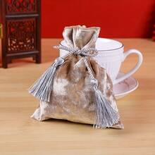 5 个天鹅绒袋，带流苏和蝴蝶结，珠宝包装，婚礼糖果礼品袋，周年纪念派对礼物收纳袋，生日乔迁促销礼物，多种颜色可选（14*10 厘米扁平尺寸） - 彩色 - 查看 6