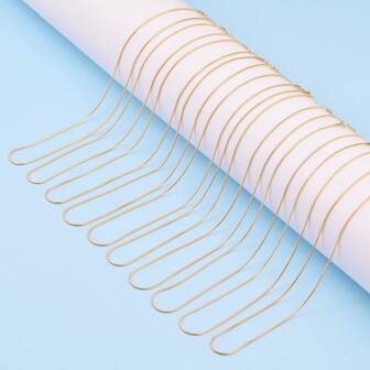 10pcs 0.9mm Stainless Steel Snake Chain Necklace For Women, Everyday Wear Matched With Pendant