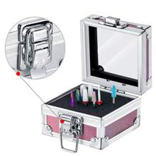 JEARLYU Scatola portautensili per punta trapano per unghie con 25 fori, organizer portatile per manicure, espositore di vari colori, portautensili da tavolo