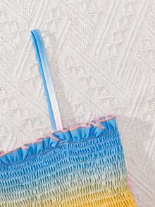 Tween 女童彩色渐变色网眼亮片吊带裙，春夏 - 彩色 - 查看 3