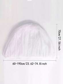 1pc Universal Baby Bassinet Mosquito Net, Breathable Mesh Canopy For Cradle, Stroller, Crib, Convenient Carry Bag, White, Spring/Summer