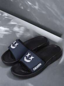 Pantuflas para hombres, diseño especial de patrones de payaso, pantuflas para el hogar de EVA suave y antideslizante para interiores, pantuflas de playa de verano para hombres, suela de EVA súper cómoda y antideslizante, pantuflas casuales para hombre duraderas para exteriores, adecuadas para vacaciones, campamento y diversas actividades