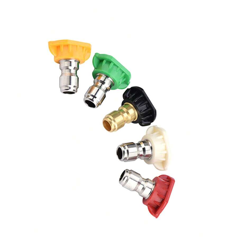 5pcs New Pressure Washer Spray Nozzles Tip Set Variety Degrees For Quick Connect Hot - Multicolor - View 1