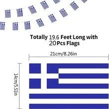 希腊国旗（手挥旗）、希腊迷你国旗，适用于国家装饰、学校、聚会、会议室、体育赛事、酒吧、盛大开幕式等。 - 彩色 - 查看 13