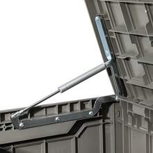 100-Gallon Resin Deck Storage Box - Weatherproof Outdoor Storage With Lockable Lid For Patio Essentials & Supplies - Indoor/Outdoor Use - Grey - View 8