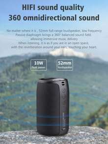 ZEALOT S32 便携式无线麦克风音箱，10W 户外超重低音 IPX5 防水无线音箱，1800mAh 电池，8 小时高品质立体声，兼容 SD 卡/USB/AUX/支持串口连接，可连接智能手机/平板电脑/电脑/电视，适合户外/家庭使用 - 藍色 - 查看 7