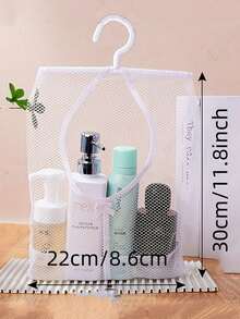 1/2pcs Lightweight Mesh Shower Bag,With Zipper Handle,Portable Hanging Toilet And Bathroom Organizer,With Quick Dry Technology,Portable Toiletry Tote,Great For Gym And Travel Cosmetic Bag Makeup Storage Makeup Organizer Travel Accessories Brush Bag Make Up Container Travel Stuff Travel Essentials Ladies Accessories Travelling Stuff College Vacation Cruise Summer Holiday Essentials Women Wash Bag Toiletries Bag Handbag Storage - Multicolor - View 7