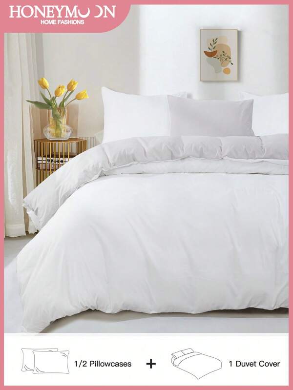 2/3pcs Romantic French Style Duvet Cover Set, Supersoft & Timeless Elegant All-Season Bed Layer, Chic Lovely Decorative Bed Sprea Bed Cover For Bedroom Dorm