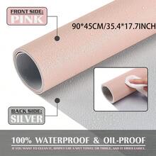 Covoraș de birou mare, rezistent la apă, din piele artificială - Anti-alunecare, tampă de mouse de birou de culoare solidă și protector pentru tastatură - Multicolor - Vizualizare 23