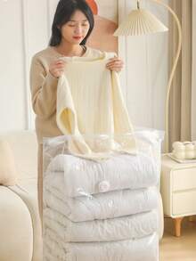 1piece Thickened, Non-Pumping, Three-Dimensional Vacuum Compression Bag Storage Bag For Clothes, Quilts, Quilts, Down Jackets, Special Bags