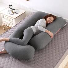 Oreiller de grossesse pour le sommeil Soutien du dos, du ventre, des hanches, des jambes, oreiller de grossesse pour tout le corps pour femmes enceintes, oreiller pour femmes et dormeurs latéraux - Gris foncé - Voir 2