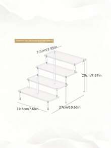 1pc Acrylic Multi-Layer Stepped Makeup Organizer Rack, Tiered Display Shelf For Perfume, Skincare, Cosmetics Storage And Exhibition, Suitable For Living Room, Bathroom, Bedroom, Home Decor,For Holiday Beach, Bathroom Collection, Bedroom Collection, Large Capacity - Multicolor - View 13