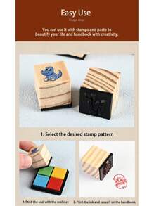 26 pezzi set timbri in legno vintage con lettere alfabeto e disegni di animali a fumetti, perfetti per studenti, per decorare diari e scrapbooking, richiedono un tampone per un'impronta nitida, forniture scolastiche, per il ritorno a scuola