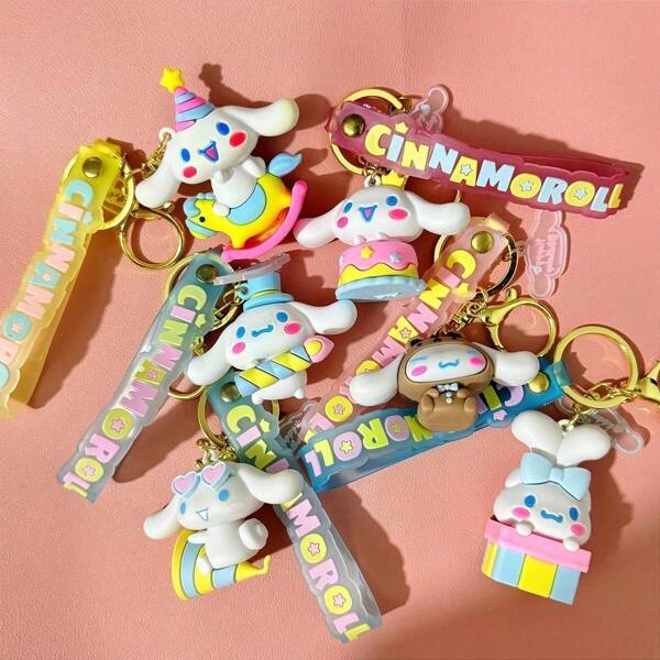 Sanrio Cute Sanrio Bag Accessories, Including Kuromi, My Melody, And Cinnamoroll. Creative And Cartoonish Sanrio Keychains, Which Are Ideal As Creative Collectibles For Birthdays, Decorative Items For Ladies' Backpacks, And Affordable Gifts. Suitable For Shoulder Bags, Backpacks, And Keys. Back To School