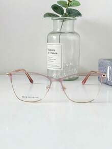MELINDA MODA Women's Metal Fashion Eyeglasses Frame - Mauve Purple - View 3