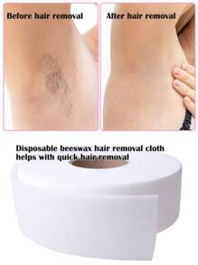 100 Meter New Hair Removal Roll Paper Disposable Beauty Hair Removal Paper Hair Removal Roll Wax Paper Honey Wax Non-Woven Fabric 50 Pieces