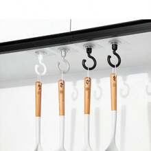 1pc Kitchen Ceiling Rotating Hanging Hook, Ceiling Mounted Utility Hook, Damage-Free Wall/Ceiling Mounted Hook