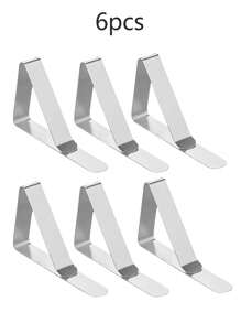 Set de 6/12 clips para mantel, clips de mesa para picnic de alta resistencia, clips antideslizantes, soportes para manteles, abrazaderas de acero inoxidable para cubiertas de mesa, resistentes a la oxidación. Los clips tienen un borde suave y buena elasticidad, ideales para familias, restaurantes, exteriores, picnics, bufés, cenas, carpas, bodas, cumpleaños, fiestas de graduación