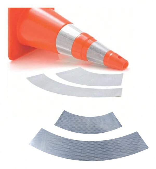 10 Pares Faixa Refletiva Auto Adesiva Luminosa Para Cone