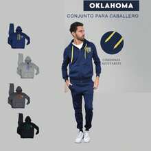 CONJUNTO DEPORTIVO CASUAL PARA CABALLERO 2 PIEZAS SUDADERA Y JOGGER   (OKLAHOMA) - Gris Claro - Ver 3