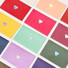 Busta in stile INS, laser e laminatura a caldo, con cuore e perla, carta premium spessa, piccola busta di lusso, materiale per confezione di biglietti, piccola busta